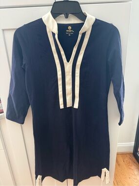 Spartina 449 dress, navy / white trim size xs